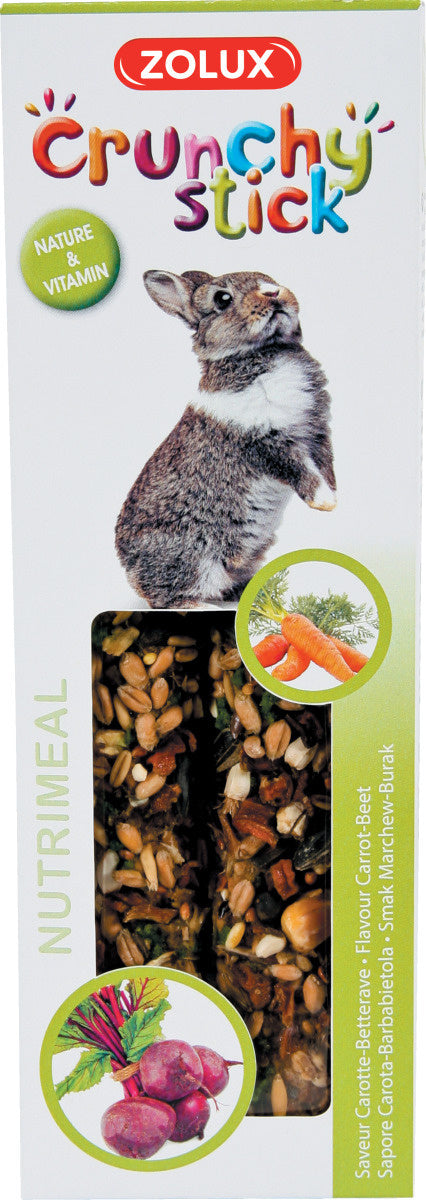 Snack Zolux Crunchy Stick con carota e barbabietola 115 g per conigli adulti Snack Zolux Crunchy Stick con carota e barbabietola 115 g per conigli adulti